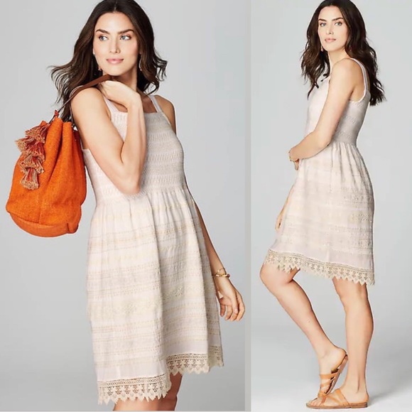 J. Jill Dresses & Skirts - J.Jill Dress Crinkled-Textured Ocean Breeze Embellished Petite Size M New w/Tag